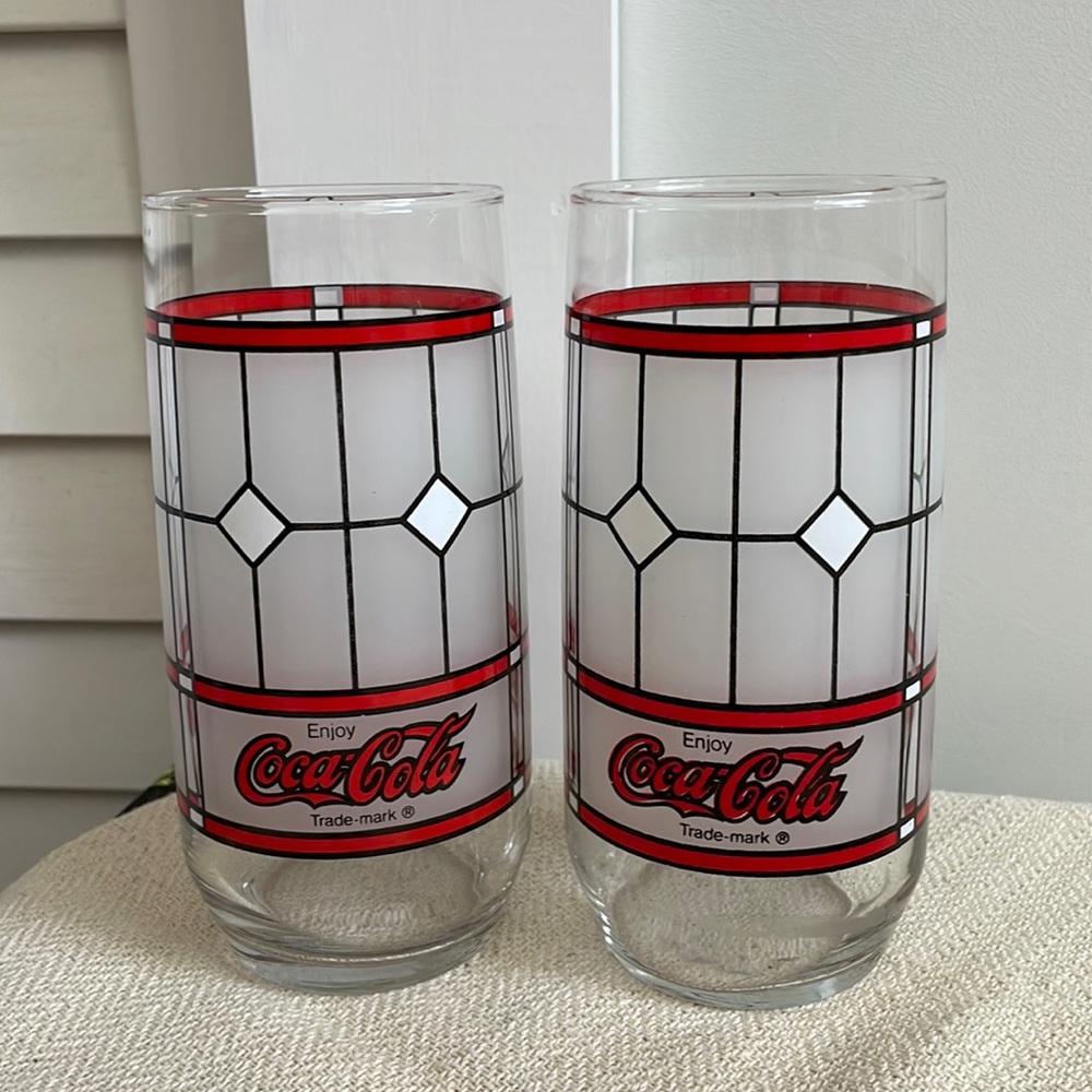 Pair of Vintage Coca-Cola Beverage Glasses